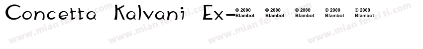 Concetta Kalvani Ex字体转换